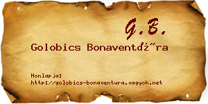 Golobics Bonaventúra névjegykártya